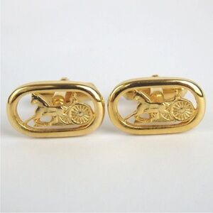 Burberry Gold Horse and Chariot Cuff Links